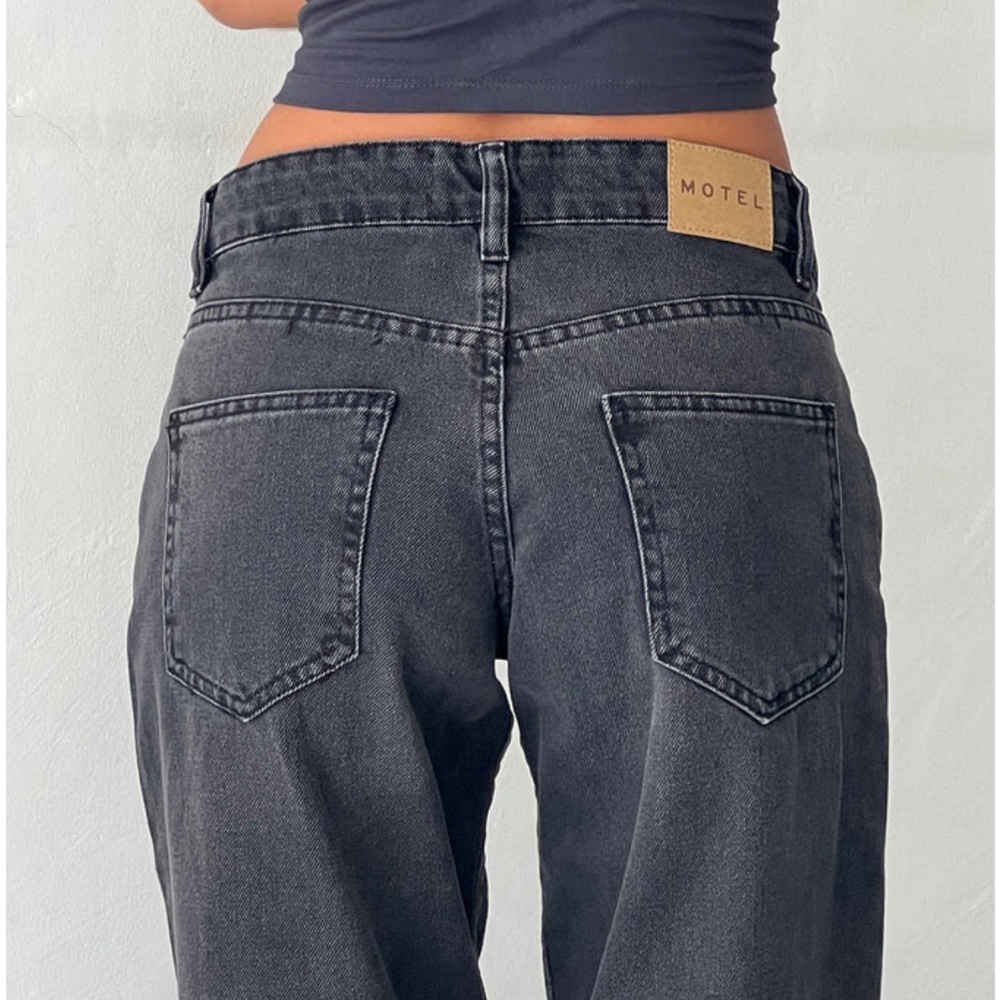 Motel Rocks Lowrise Parallel Jeans in Vintage Black